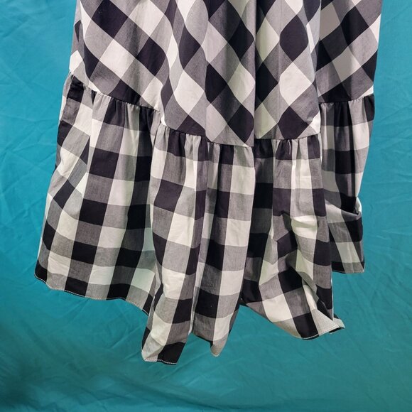 J. Crew Black & White Gingham Sleeveless Wrap Dress Size 0 - Picture 9 of 9